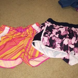 Running shorts- small for both
